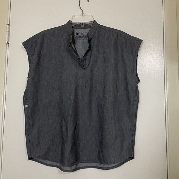 FIGS gray sleeveless technical scrub top size small - Picture 1 of 7
